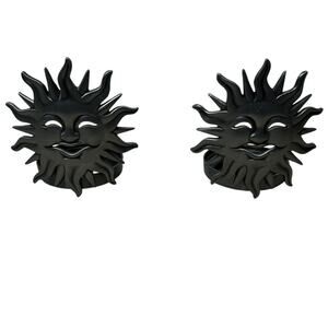 Lot of 2 Metal Sun Votive Candle Holders